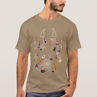 Gruseliger Halloween-Pfotenfreund T-Shirt