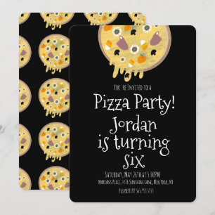 Gruseliger Halloween-Pizza-Party-Geburtstag mit ek Einladung
