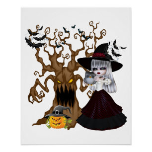 Gruseliger Halloween Poster