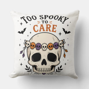 Gruseliger Halloween-Schädel Vintage Gothic-Skelet Kissen