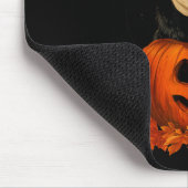 Gruseliger Halloween-Schwarzer-Katze-Geist-Kürbis- Mousepad (Ecke)