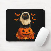 Gruseliger Halloween-Schwarzer-Katze-Geist-Kürbis- Mousepad (Mit Mouse)
