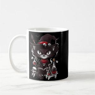 Gruseliger Halloween-Schwarzer-Katze-Salem-Apothek Kaffeetasse