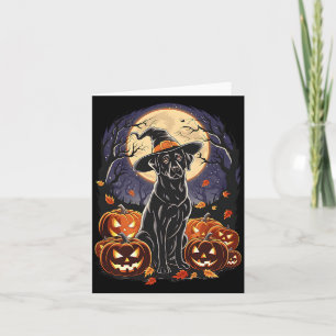 Gruseliger Halloween schwarzer Labrador Retriever Karte