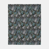 Gruseliger Halloween-Sensenmann-Grabsteine-Muster Fleecedecke (Vorderseite)