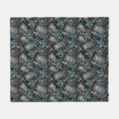 Gruseliger Halloween-Sensenmann-Grabsteine-Muster Fleecedecke (Vorderseite (Horizontal))