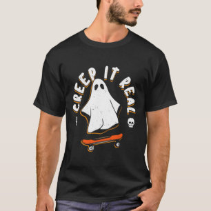 Gruseliger Halloween-Skateboarding-Spaß T-Shirt