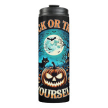 Gruseliger Halloween-Thermalbecher - Süßes oder Sa