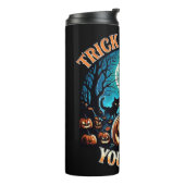 Gruseliger Halloween-Thermalbecher - Süßes oder Sa Thermosbecher (Nach links gedreht)