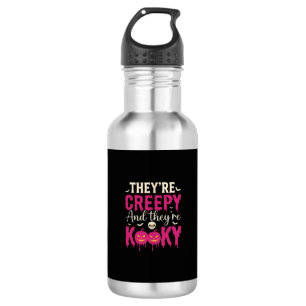 Gruseliger Halloween-Totenkopf-Kürbis-Design_1 Edelstahlflasche