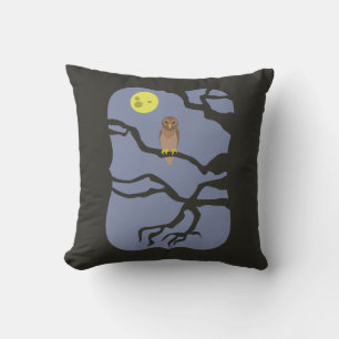 Gruseliger Halloween-Uhu Kissen