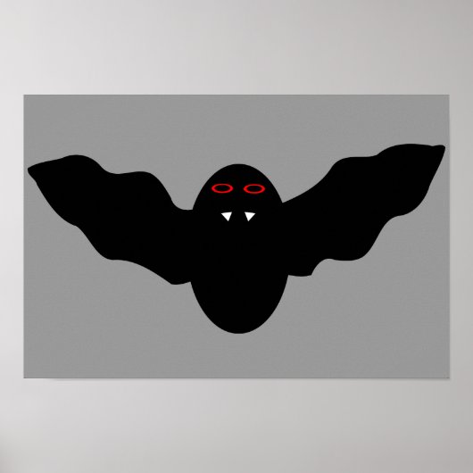 Gruseliger Halloween-Vampir-Fledermausposter Poster (Vorne)