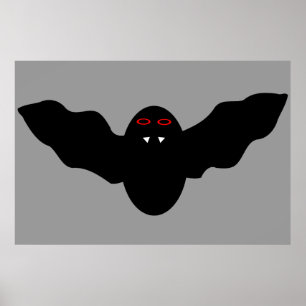 Gruseliger Halloween-Vampir-Fledermausposter Poster