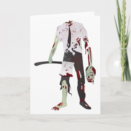 gruseliger Halloween-Zombie Einladung (Vorderseite)