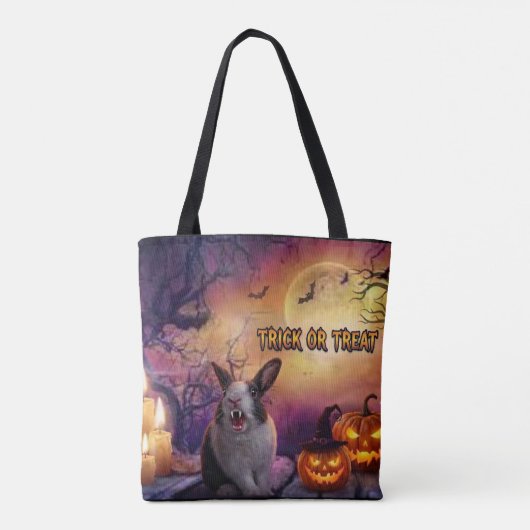 Gruseliger Hase Tasche (Rückseite)