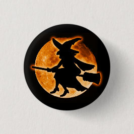 Gruseliger Hexenknopf Button