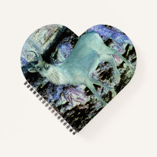 Gruseliger Hirsch HerzGothische Waldtiere Notizblock