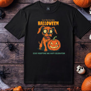 Gruseliger Hund folgt Halloween T-Shirt, Gruselige T-Shirt