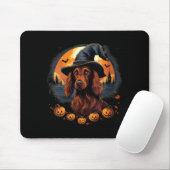 Gruseliger Irischer Setter Hund Hexe Halloween V-A Mousepad (Mit Mouse)