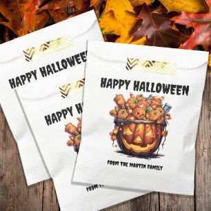 Gruseliger Jack o Lantern Frohes Halloween Geschenktütchen