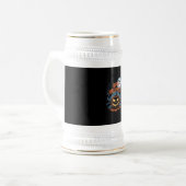 Gruseliger Jack O’ Lantern Halloween Bierglas (Vorderseite Links)