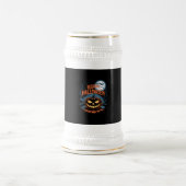 Gruseliger Jack O’ Lantern Halloween Bierglas (Mittel)