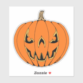 Gruseliger Jack-o'-Lantern Halloween-Entwurf Aufkleber