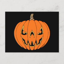 Gruseliger Jack-o'-Lantern Halloween-Entwurf Feiertagspostkarte