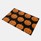 Gruseliger Jack-o'-Lantern Halloween-Entwurf Fußmatte (Schrägansicht)