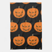 Gruseliger Jack-o'-Lantern Halloween-Entwurf Geschirrtuch (Vertikal)
