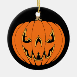 Gruseliger Jack-o'-Lantern Halloween-Entwurf Keramik Ornament