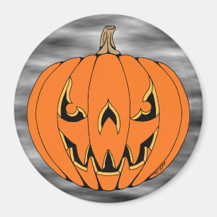Gruseliger Jack-o'-Lantern Halloween-Entwurf Magnet