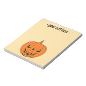 Gruseliger Jack-o'-Lantern Halloween-Entwurf Notizblock (Rotiert)