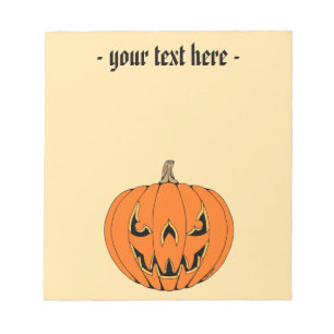 Gruseliger Jack-o'-Lantern Halloween-Entwurf Notizblock