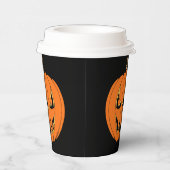 Gruseliger Jack-o'-Lantern Halloween-Entwurf Pappbecher (Rechts)