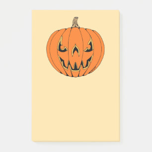 Gruseliger Jack-o'-Lantern Halloween-Entwurf Post-it Klebezettel