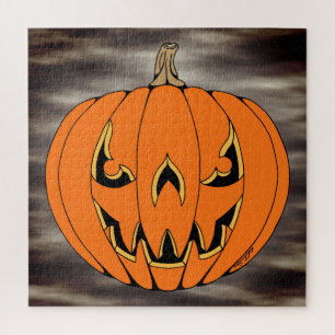 Gruseliger Jack-o'-Lantern Halloween-Entwurf Puzzle
