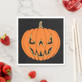Gruseliger Jack-o'-Lantern Halloween-Entwurf Serviette (Beispiel)