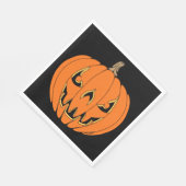 Gruseliger Jack-o'-Lantern Halloween-Entwurf Serviette (Ecke)