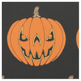 Gruseliger Jack-o'-Lantern Halloween-Entwurf Stoff