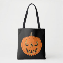 Gruseliger Jack-o'-Lantern Halloween-Entwurf Tasche