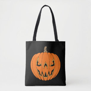 Gruseliger Jack-o'-Lantern Halloween-Entwurf Tasche