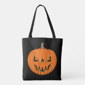 Gruseliger Jack-o'-Lantern Halloween-Entwurf Tasche (Rückseite)