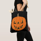 Gruseliger Jack-o'-Lantern Halloween-Entwurf Tasche (Von Nahem)