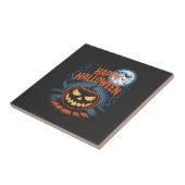 Gruseliger Jack O Lantern Halloween Fliese (Seite)