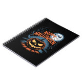 Gruseliger Jack O� Lantern Halloween Notizblock (Linke Seite)