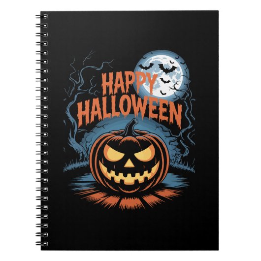 Gruseliger Jack O� Lantern Halloween Notizblock (Vorderseite)