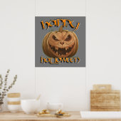 Gruseliger Jack O Lantern Halloween Poster (Küche)