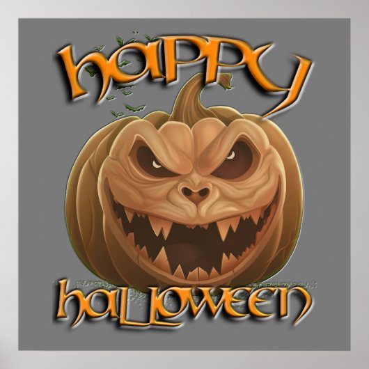 Gruseliger Jack O Lantern Halloween Poster (Vorne)