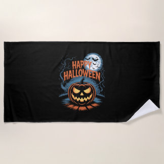 Gruseliger Jack O’ Lantern Halloween Strandtuch